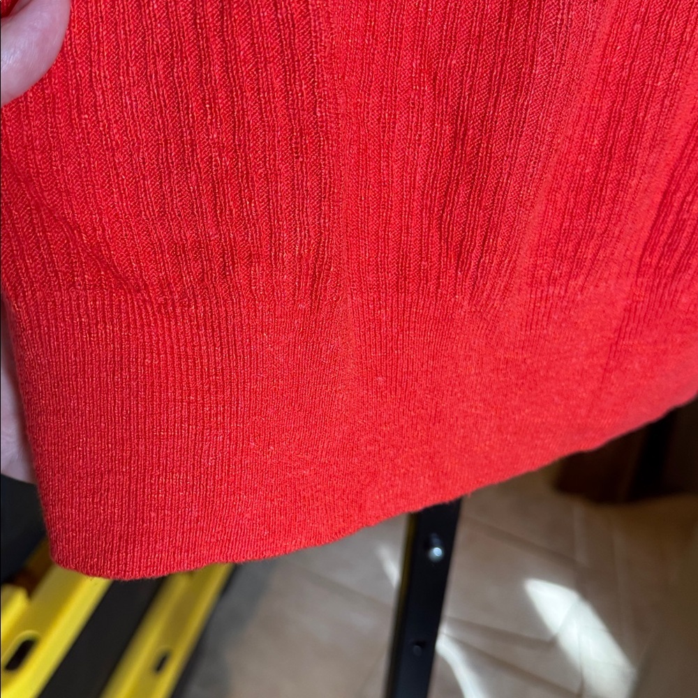 Banana Republic Linen Blend Sweater XS Red Oversized Lightweight Summer Knit - Picture 7 of 10